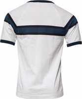 White Logo Print Cotton Men Crew Neck T-shirt 3