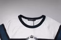 White Logo Print Cotton Men Crew Neck T-shirt 4