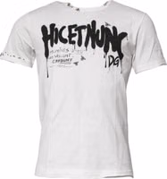 White Graphic Print Cotton Crew Neck T-shirt 1