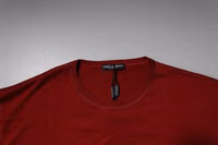 Red Logo Tape Cotton Crew Neck T-shirt 4