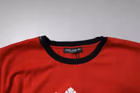 Red Logo Crown Cotton Crew Neck T-shirt 4