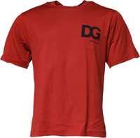Red DG Logo Cotton Crew Neck T-shirt 1