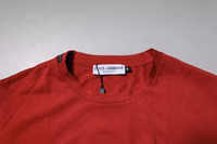 Red DG Logo Cotton Crew Neck T-shirt 4