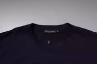 Navy Blue DG Logo Cotton Crew Neck T-shirt 5