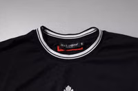 Dark Blue Logo Crown Cotton Crew Neck T-shirt 4
