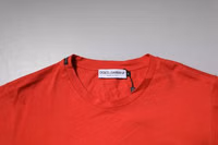 Red DG Logo Patch Cotton Crew Neck T-shirt 4