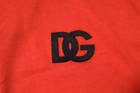 Red DG Logo Patch Cotton Crew Neck T-shirt 5