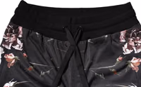 Black Floral Polyester Jogger Pants 4