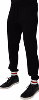 Black Wool Mid Waist Jogger Sweatpants Pants 2
