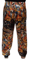 Multicolor Marble Satin Men Tracksuit Pants 3