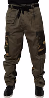 Multicolor Patchwork Camouflage Cargo Pants 1