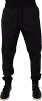 Black Polyester Men Jogger Sweatpants Pants 1