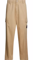 Beige Cotton Cargo Pants 1