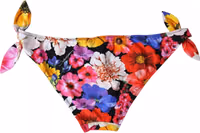 Black Floral Print Swimsuit Bikini Bottom Swimwear 1