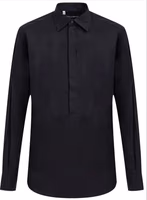 Navy Blue Cotton Dress Shirt 1
