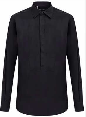 Navy Blue Cotton Dress Shirt