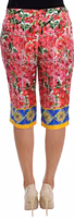 Multicolor Floral Knee Capris Shorts Pants 3
