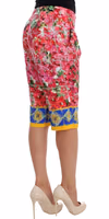 Multicolor Floral Knee Capris Shorts Pants 4