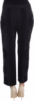 Black Cotton Stretch Torero Capris Pants 3
