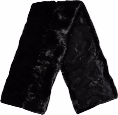 Black Fur Shawl Neck Wrap Cover Collar Scarf