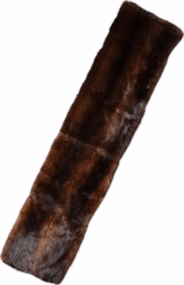 Black Brown Stripe Fur Shawl Wrap Scarf