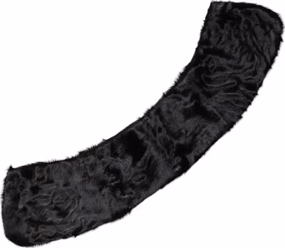 Black Lamb Fur Collar Women Neck Wrap Scarf