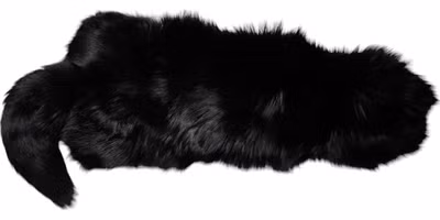Black Fox Fur Neck Wrap Warmer Winter Scarf
