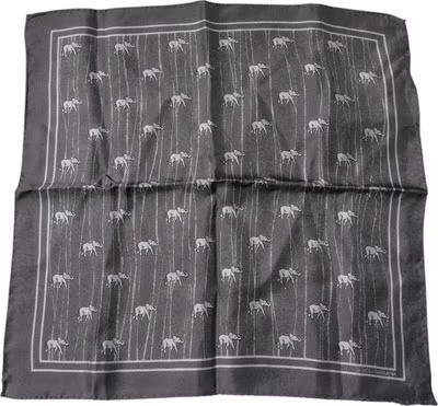 Brown Elephant Fantasy Handkerchief Scarf