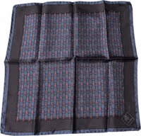 Dark Blue Beetle Square Handkerchief Scarf 1