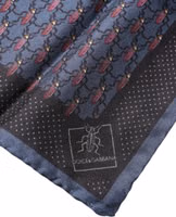 Dark Blue Beetle Square Handkerchief Scarf 2