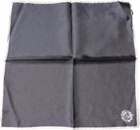 Gray Crown Logo Square Handkerchief Scarf 1