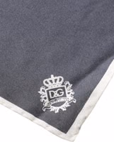 Gray Crown Logo Square Handkerchief Scarf 3