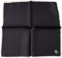 Black Crown Logo Square Handkerchief Scarf 1