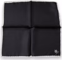 Black Crown Logo Square Handkerchief Scarf 2