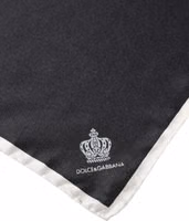 Black Crown Logo Square Handkerchief Scarf 4