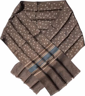 Brown Fantasy Silk Neck Wrap Shawl Scarf