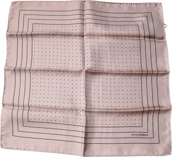 Pink Polka Dots Square Handkerchief Scarf