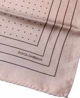 Pink Polka Dots Square Handkerchief Scarf 3
