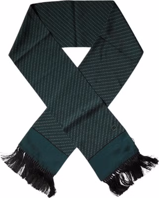 Dark Green Fantasy Fringes Neck Wrap Scarf
