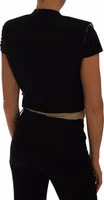 Black Short Croped Blazer Jacket 1