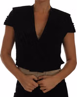 Black Short Croped Blazer Jacket 3