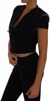 Black Short Croped Blazer Jacket 4