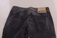 Grey Washed Low Waist Zipper Side Skinny Denim Jeans 5