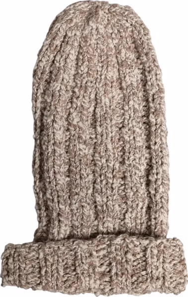 Beige Wool Knitted Ski Mask Balaclava Hat