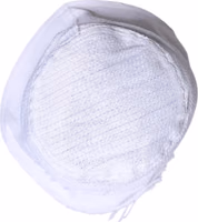 White Polyester Wide Brim Bucket Hat 3