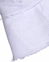White Polyester Wide Brim Bucket Hat 5