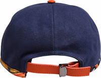 Blue Cotton 6 Panels Baseball Cap 3