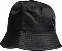 Black Cotton Wide Brim Bucket Hat 1