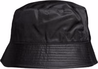 Black Cotton Wide Brim Bucket Hat 2