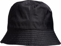 Black Cotton Wide Brim Bucket Hat 1